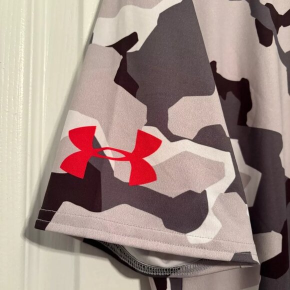 Under Armour Spider Man Camouflage Compression Gray White Red Shirt - Size XL - Picture 3 of 9